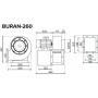 Радиальный вентилятор ERA PRO Buran 260 2K M R (2500 м3/ч) D200 правый